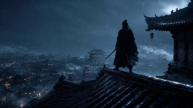 ตัวละครจอมยุทธ์ผู้โดดเดี่ยวสะท้อนปมจิตวิทยา The Lonely Hero Archetype บนหลังคาในคืนที่ฝนตก